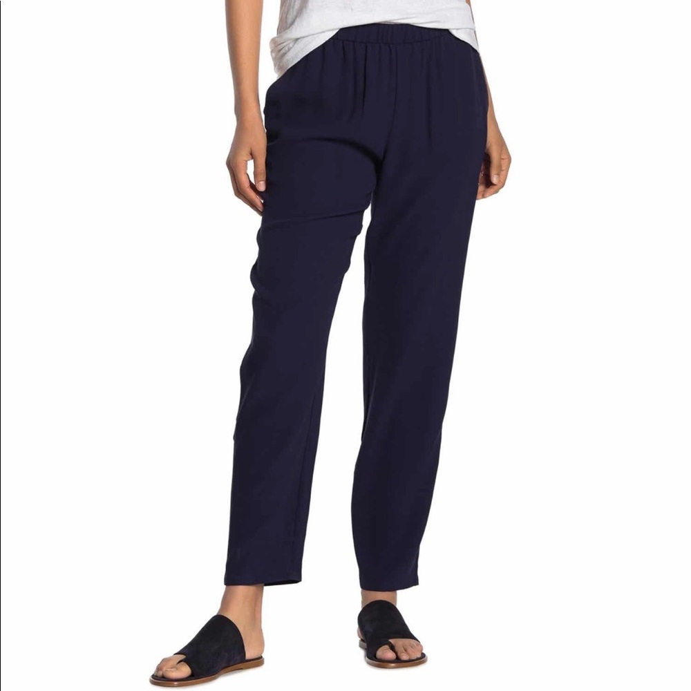 Eileen Fisher Slouchy Ankle Pants Midnight…